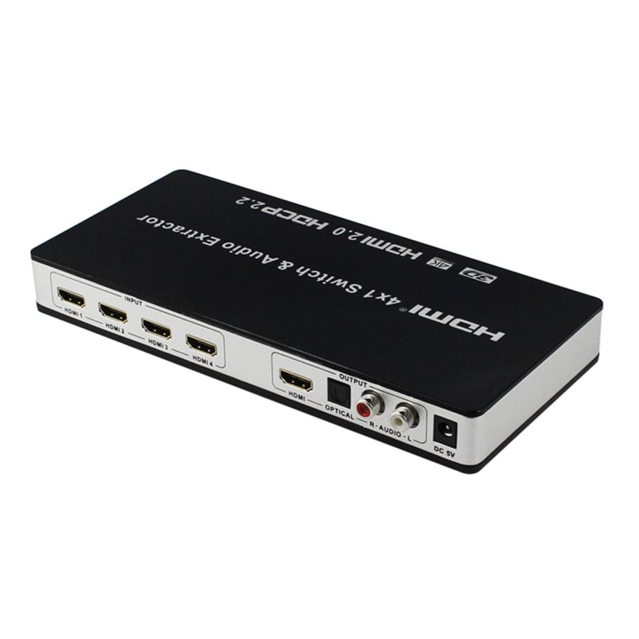 HDMI ȣȯ 2.0 ġ 4x1 ó  4 in 1    Toslink/SPDIF RCA 4K x 2K @ 60Hz HD2.0 HDCP2.2 7.1CH